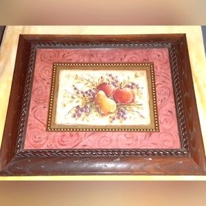 Framed artwork,  fruit design